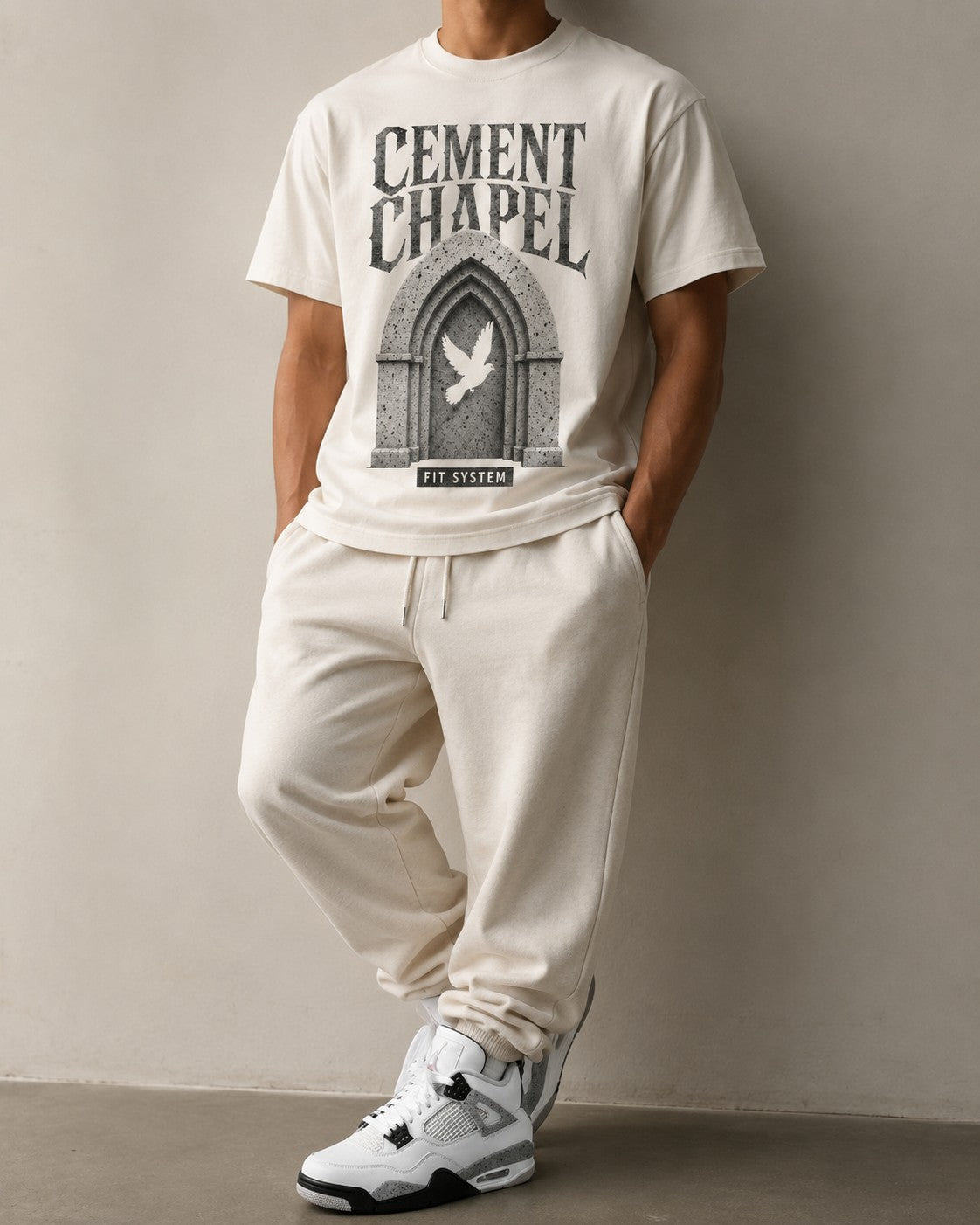 White/Grey Graphic Tee, lifestyle 1
