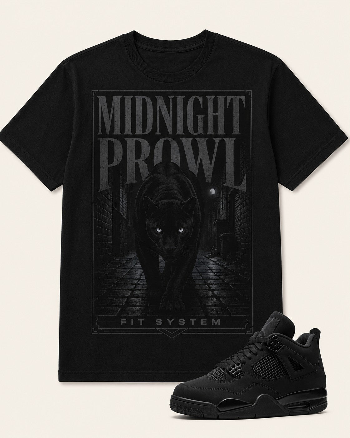 Black/Grey Graphic Tee, front