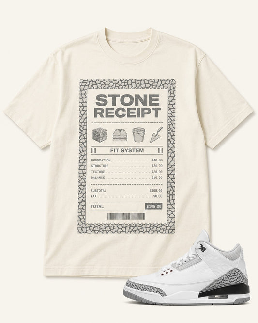 Grey/White Graphic Tee, front