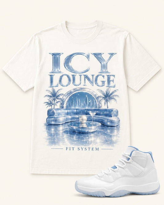 Blue/White Graphic Tee, front