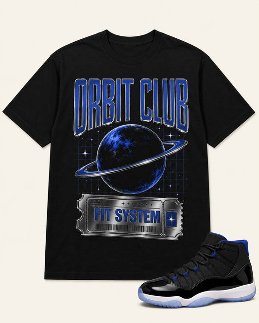 Black/Blue Graphic Tee, front