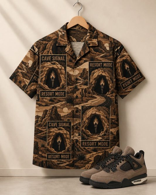 Brown/Black Hawaiian Shirt, lifestyle 1
