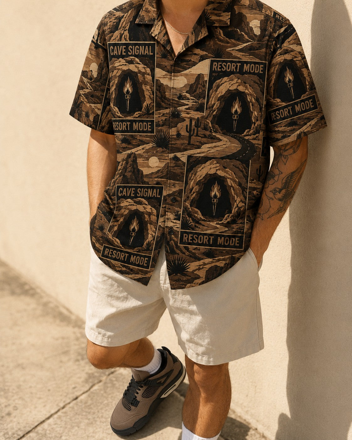Brown/Black Hawaiian Shirt, lifestyle 2