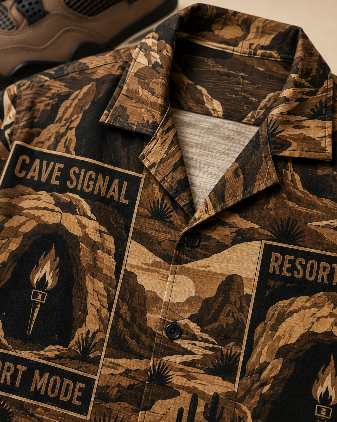 Brown/Black Hawaiian Shirt, lifestyle 3