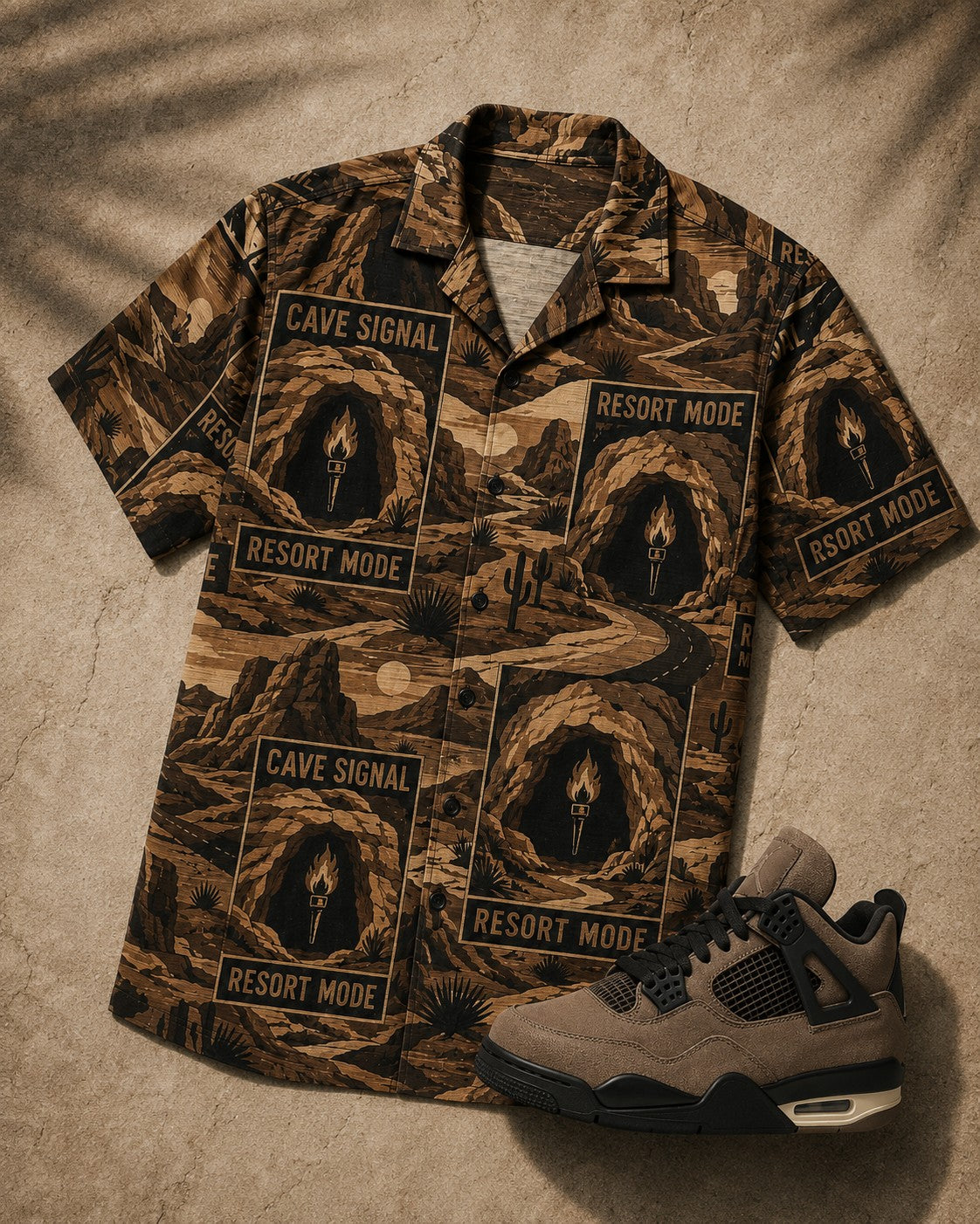 Brown/Black Hawaiian Shirt, lifestyle 4