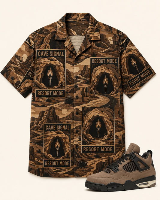 Brown/Black Hawaiian Shirt, front