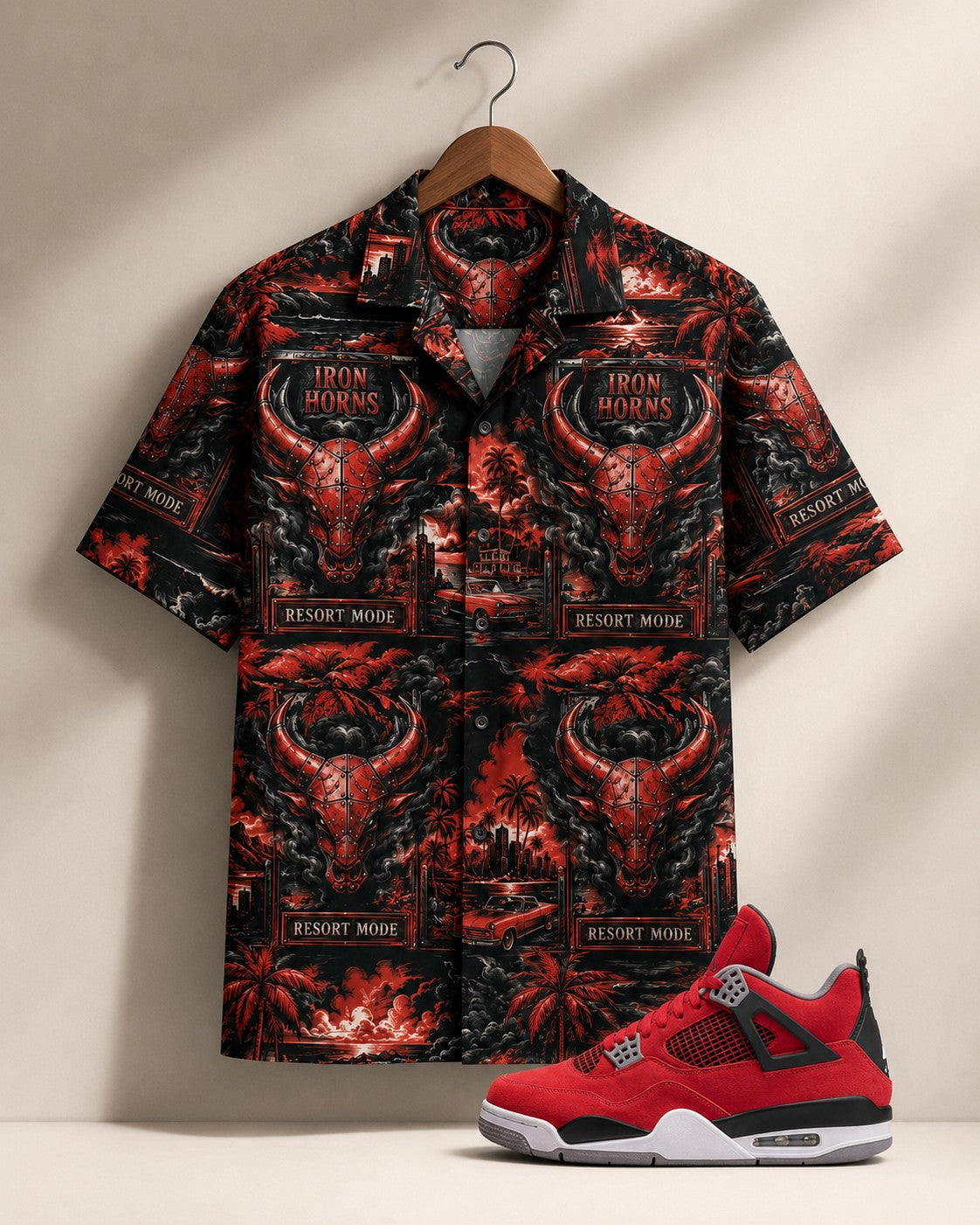 Red/Black Hawaiian Shirt, lifestyle 1
