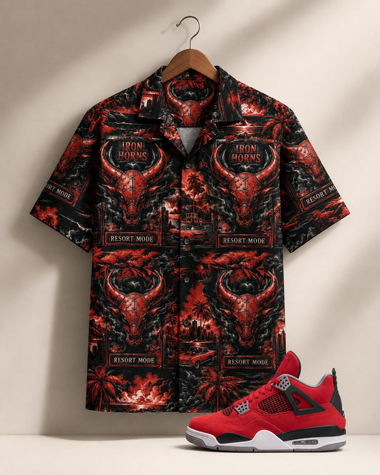 Red/Black Hawaiian Shirt, lifestyle 1