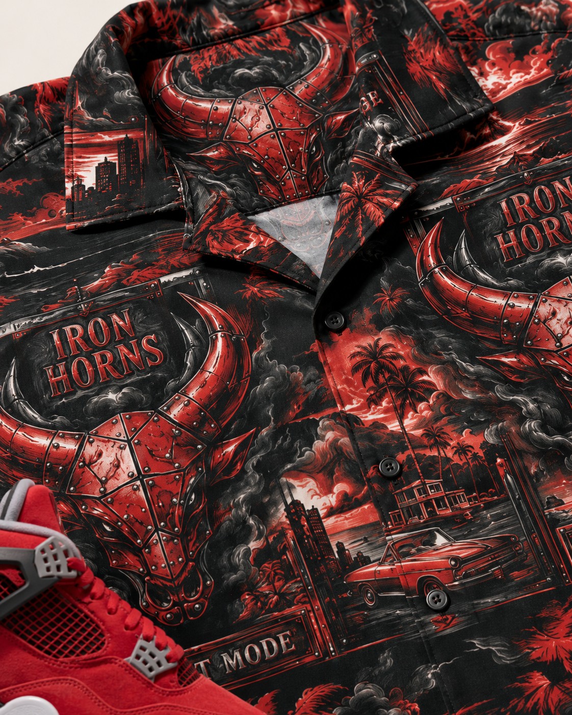 Red/Black Hawaiian Shirt, lifestyle 3