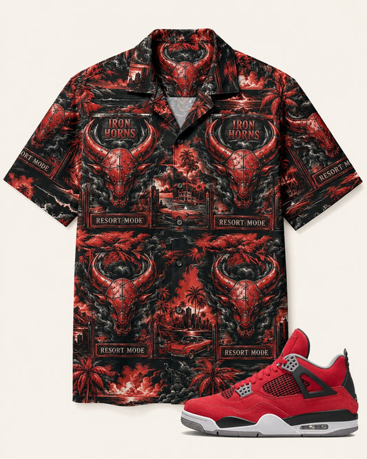 Red/Black Hawaiian Shirt, front