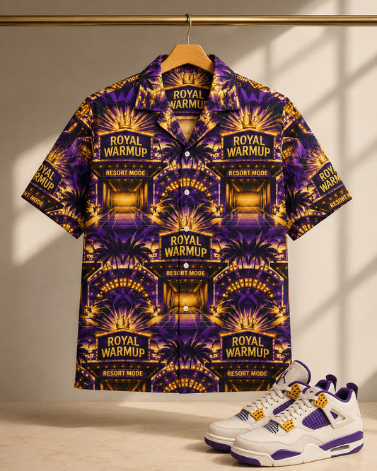 Purple/Gold Hawaiian Shirt, lifestyle 1