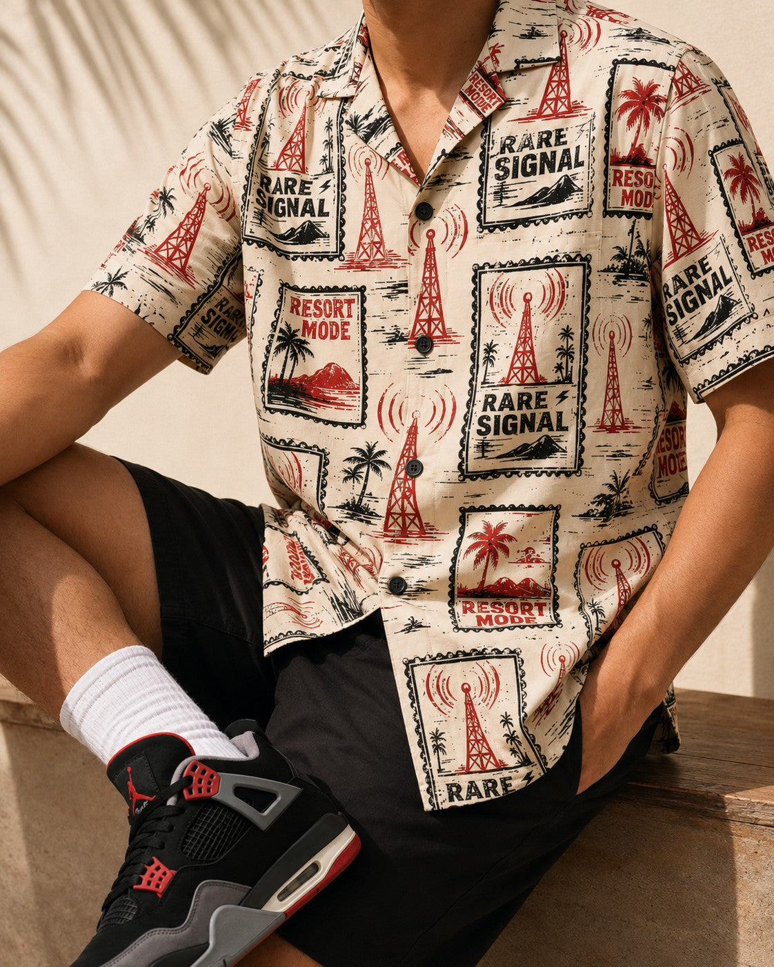 Red/Black Hawaiian Shirt, lifestyle 2