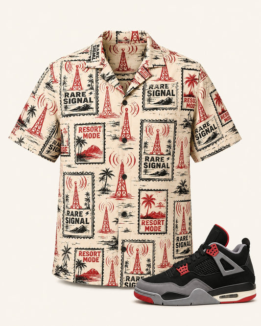 Red/Black Hawaiian Shirt, front