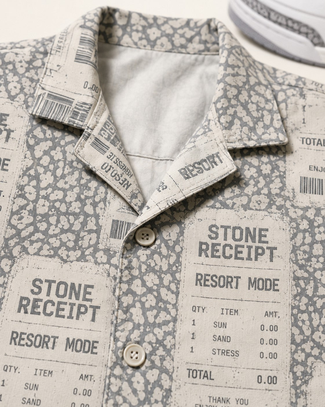 Grey/White Hawaiian Shirt, lifestyle 3