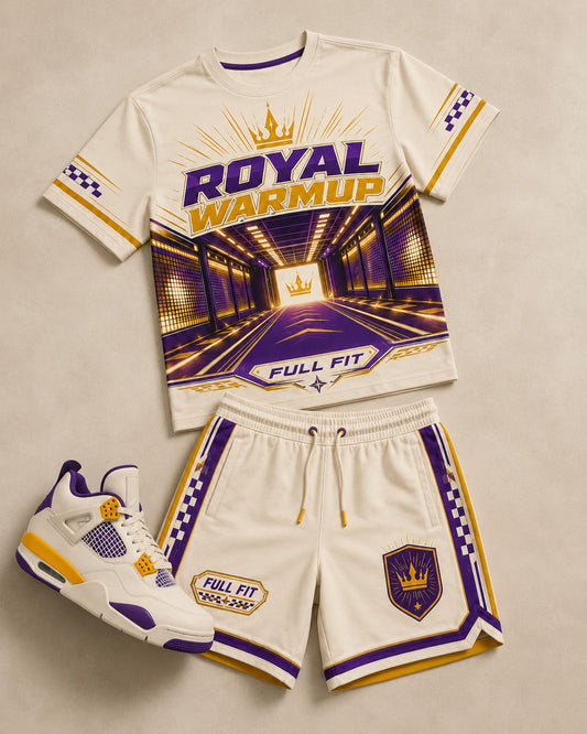 Purple/Gold Short Set, lifestyle 1