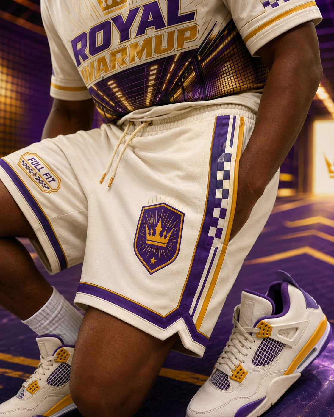 Purple/Gold Short Set, lifestyle 3