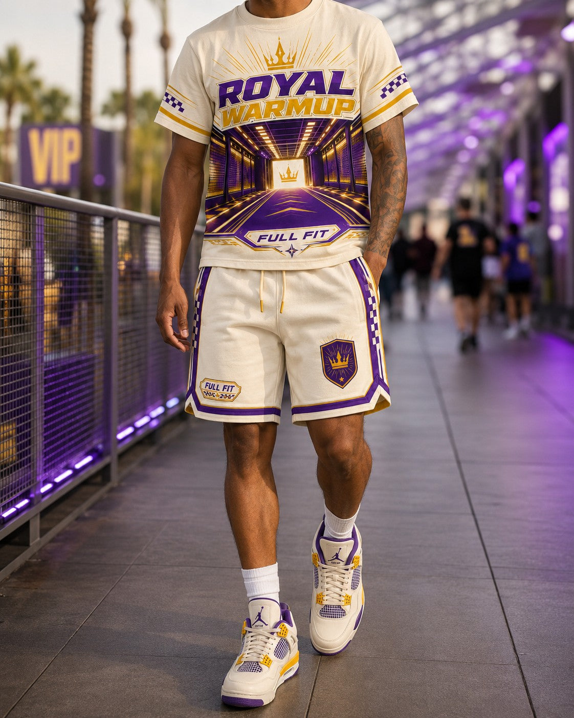 Purple/Gold Short Set, lifestyle 4