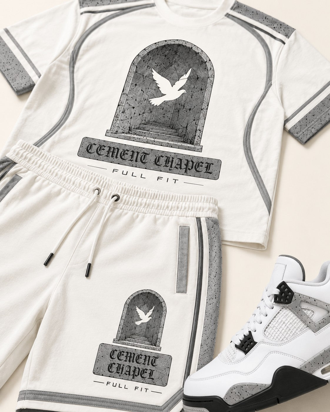 White/Grey Short Set, lifestyle 3