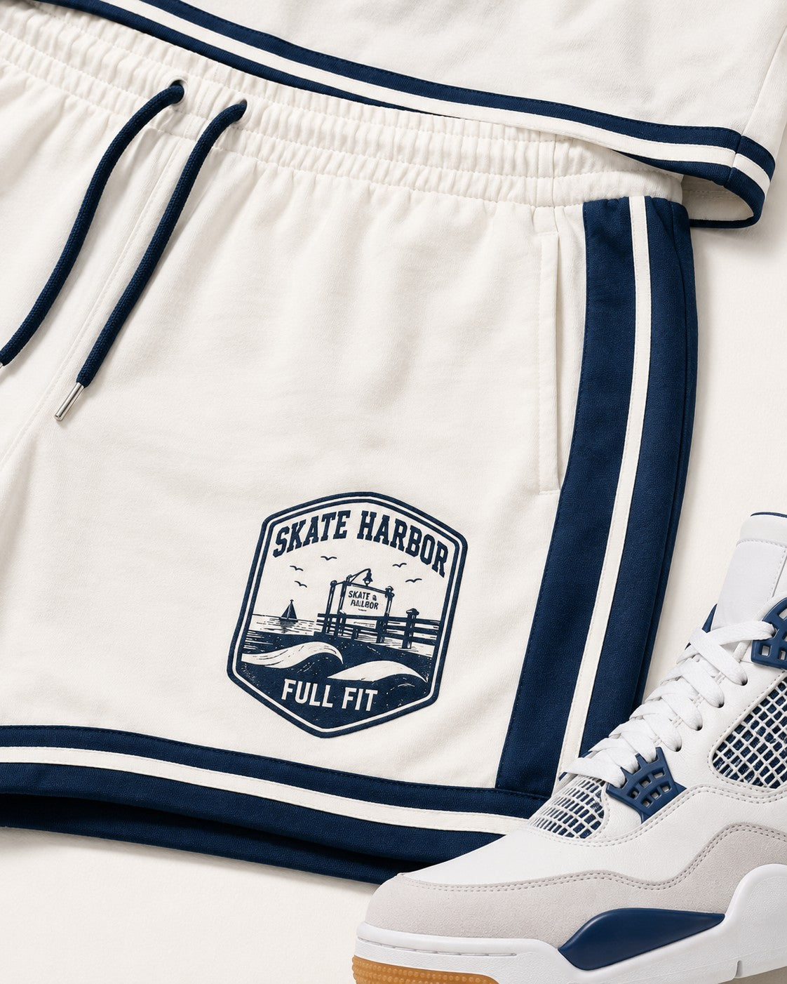Navy/White Short Set, lifestyle 3