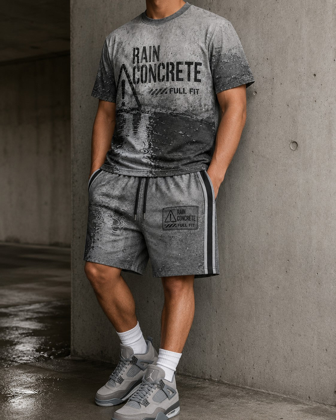 Grey/Black Short Set, lifestyle 2