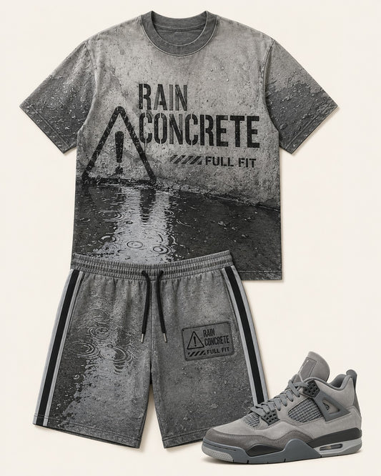 Grey/Black Short Set, front