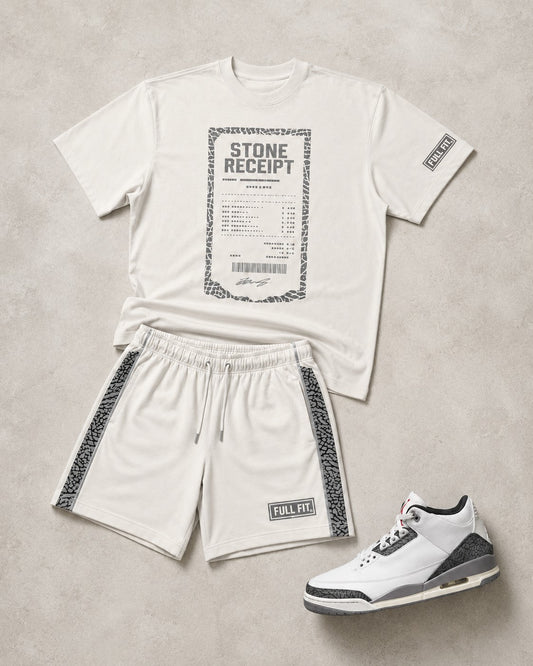 Grey/White Short Set, lifestyle 1