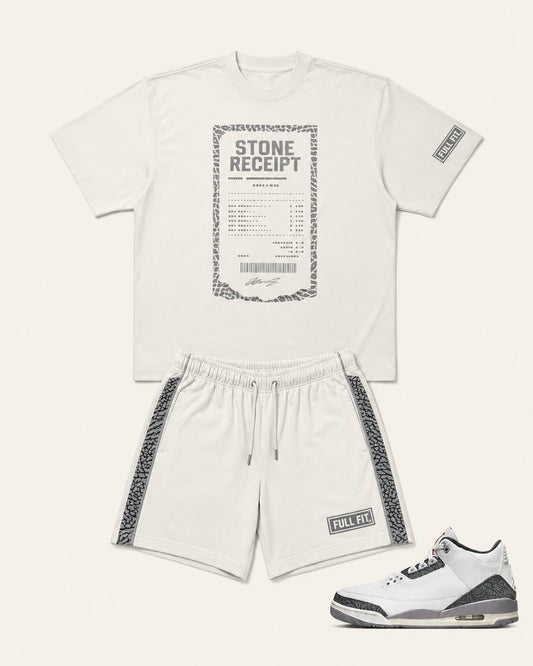 Grey/White Short Set, front
