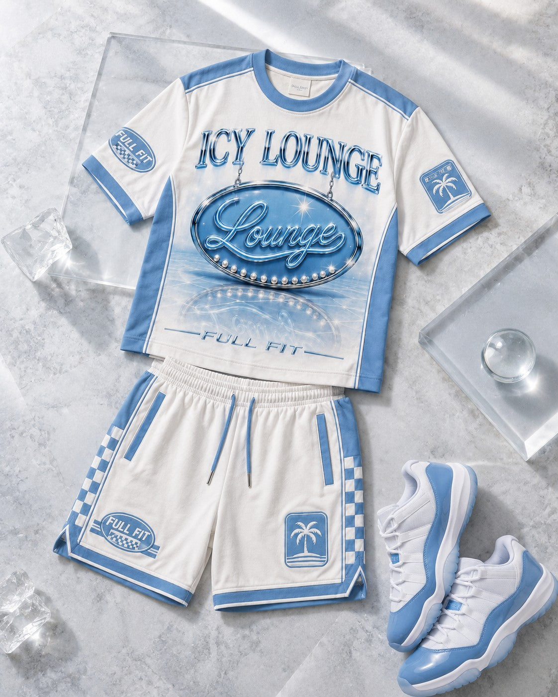 Blue/White Short Set, lifestyle 1