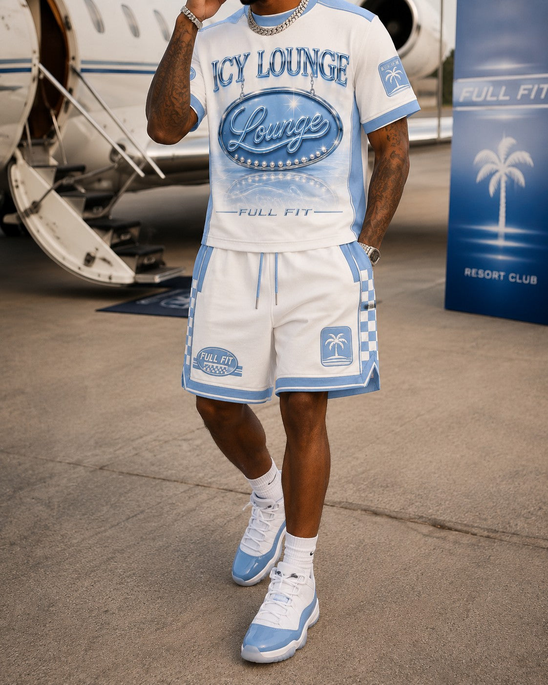 Blue/White Short Set, lifestyle 4