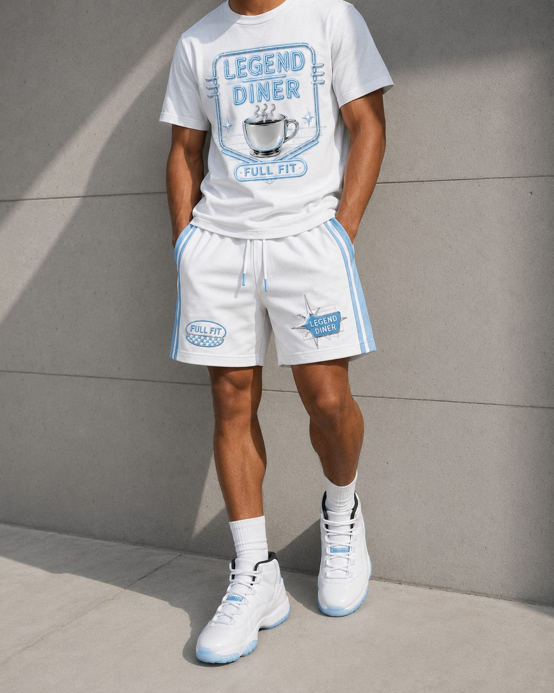 Blue/White Short Set, lifestyle 2