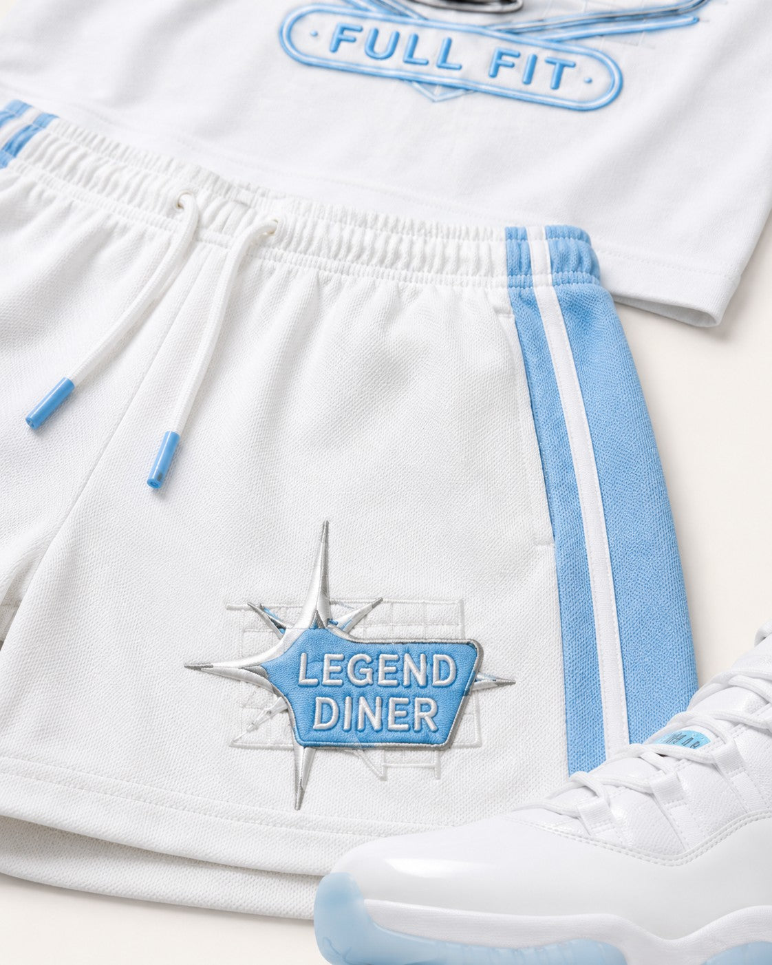 Blue/White Short Set, lifestyle 3