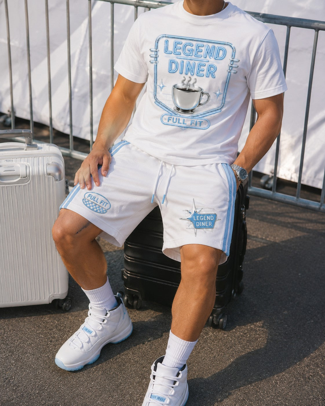 Blue/White Short Set, lifestyle 4