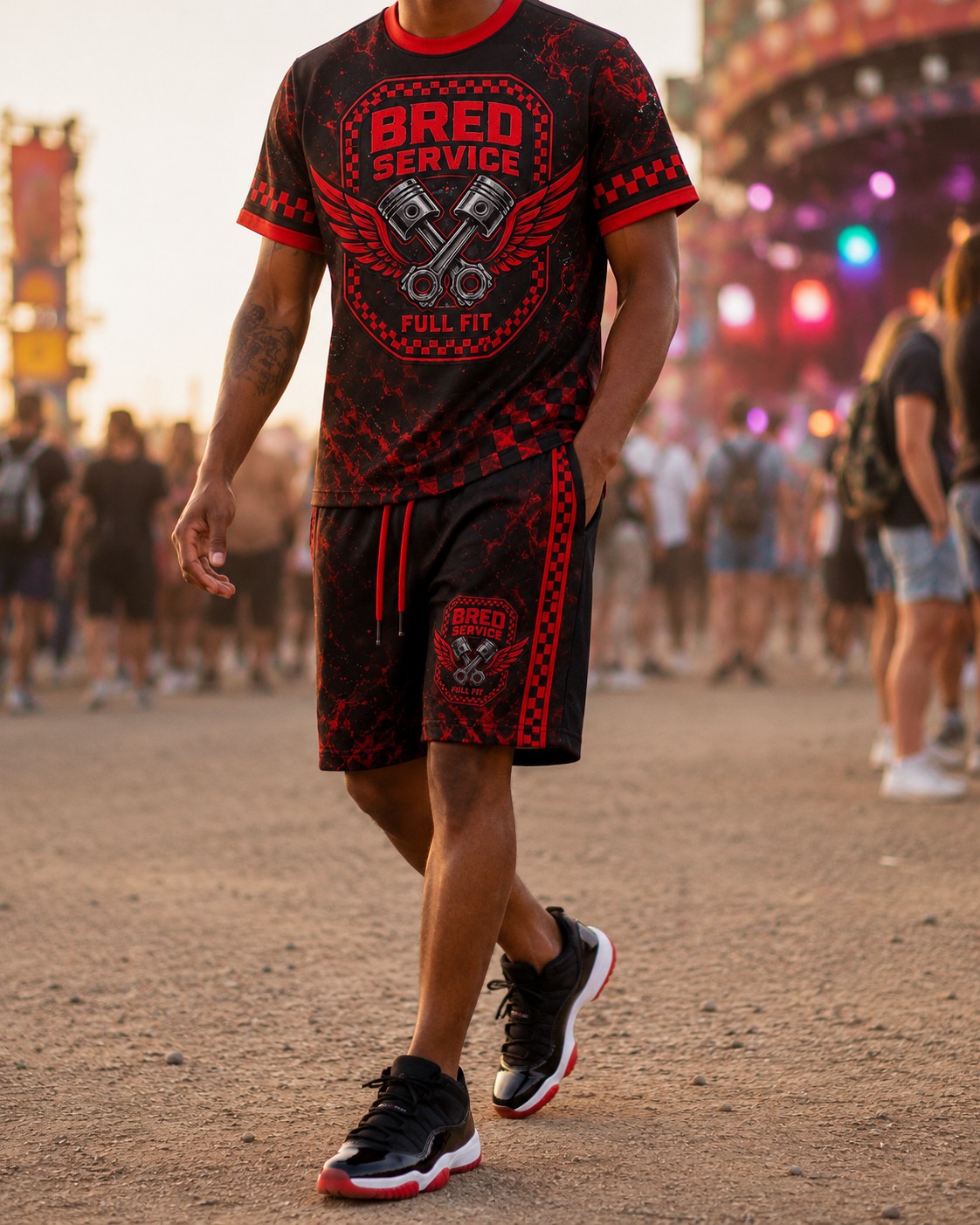 Red/Black Short Set, lifestyle 4