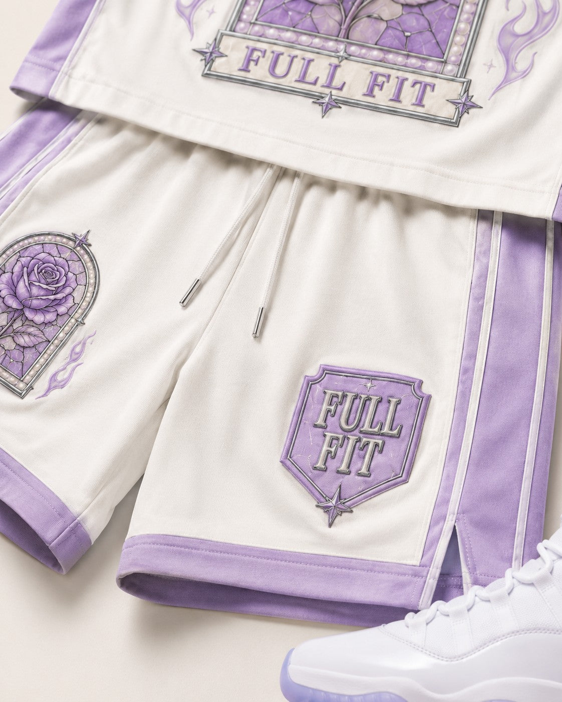 Violet/White Short Set, lifestyle 3