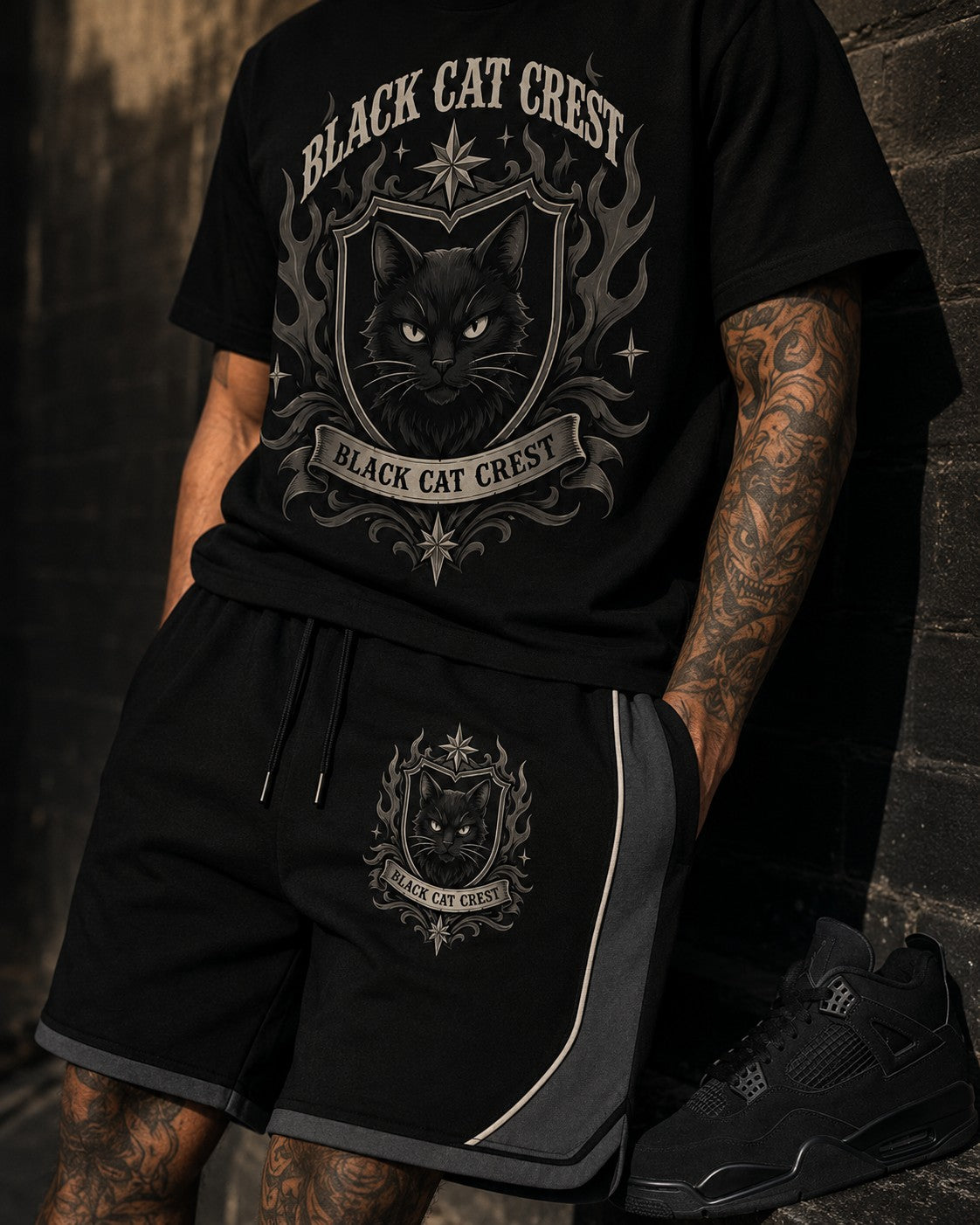 Black/Grey Short Set, lifestyle 4