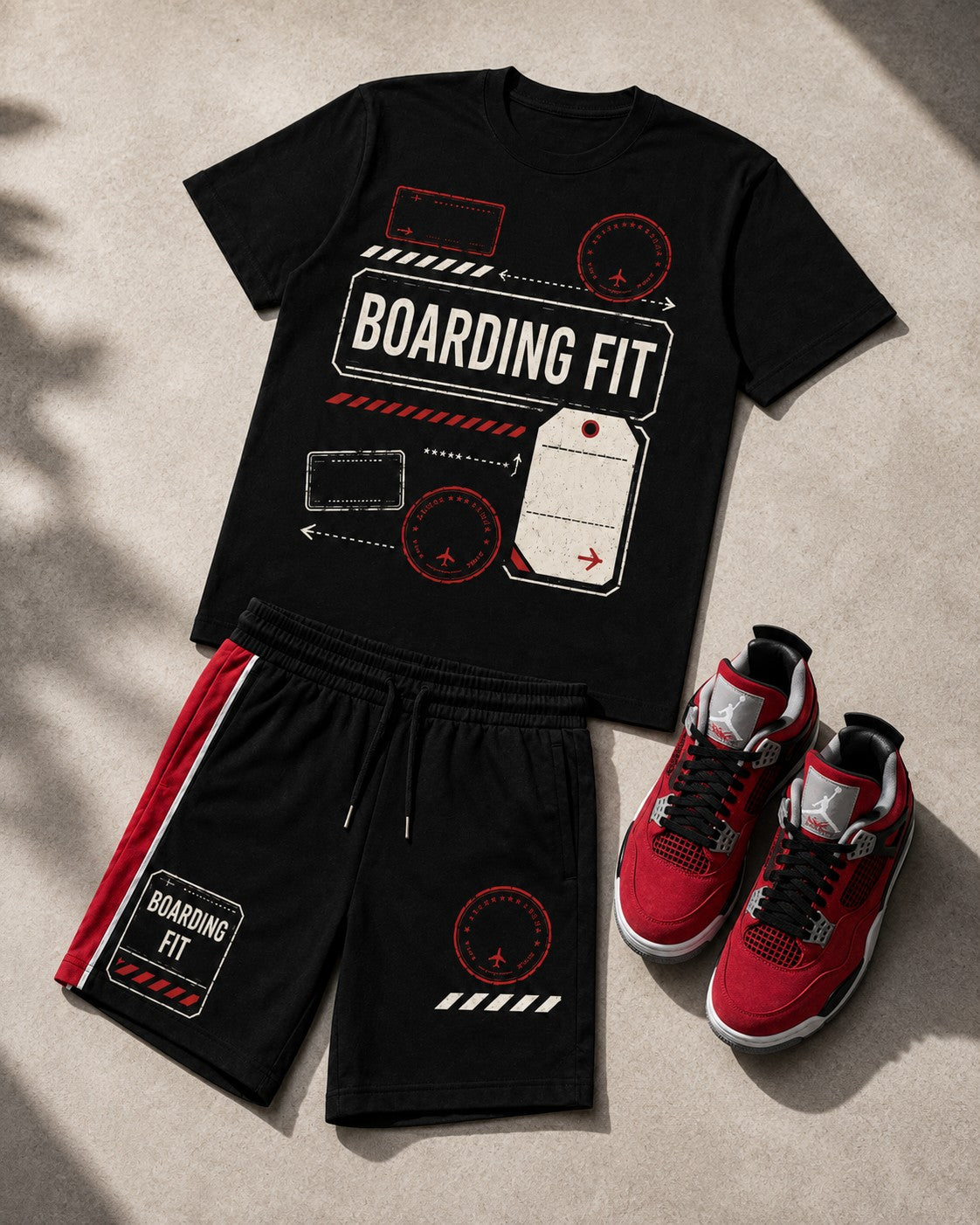 Red/Black Short Set, lifestyle 2