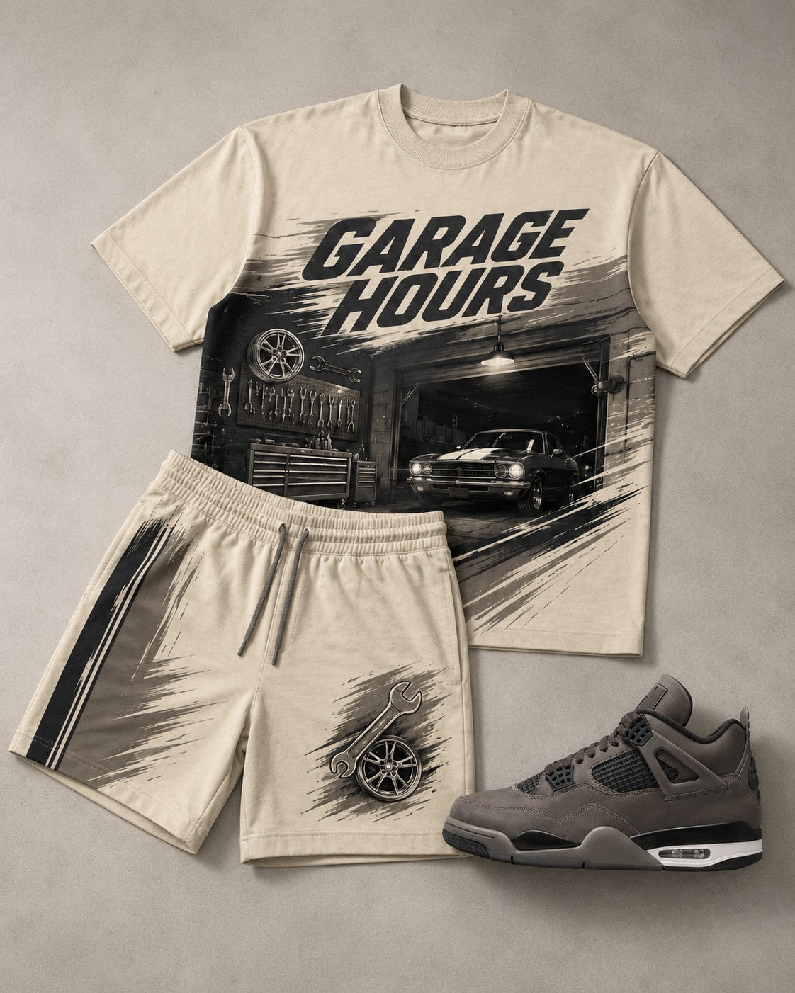 Grey/Black Short Set, lifestyle 3