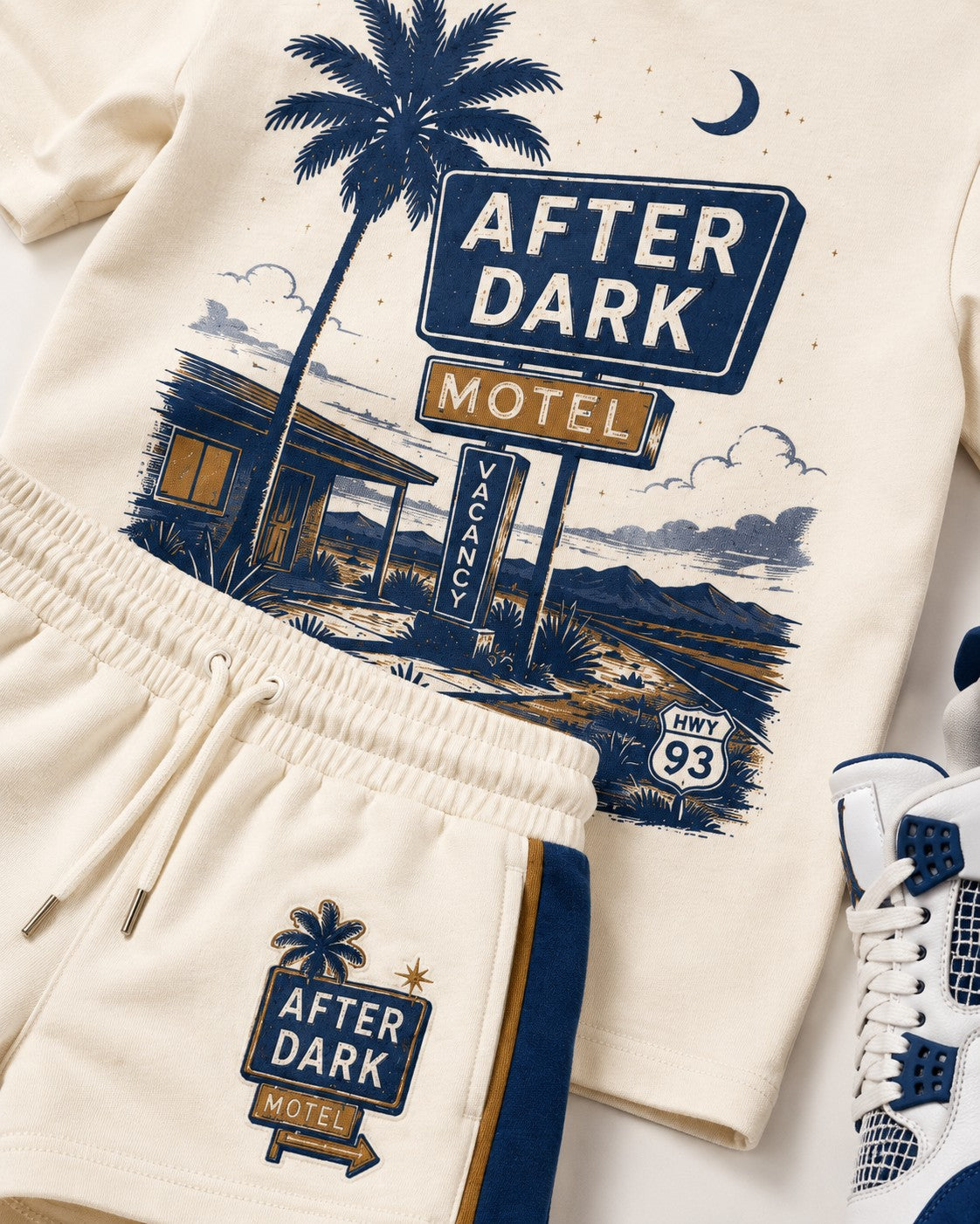 Navy/White Short Set, lifestyle 2