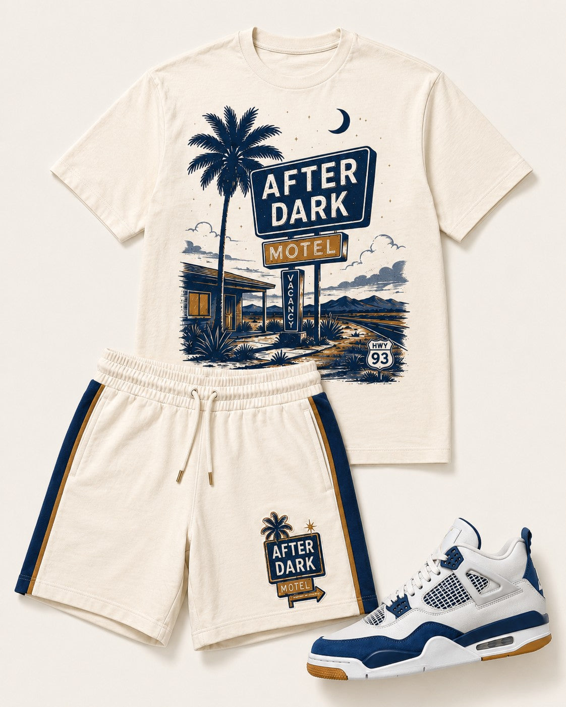 Navy/White Short Set, lifestyle 3