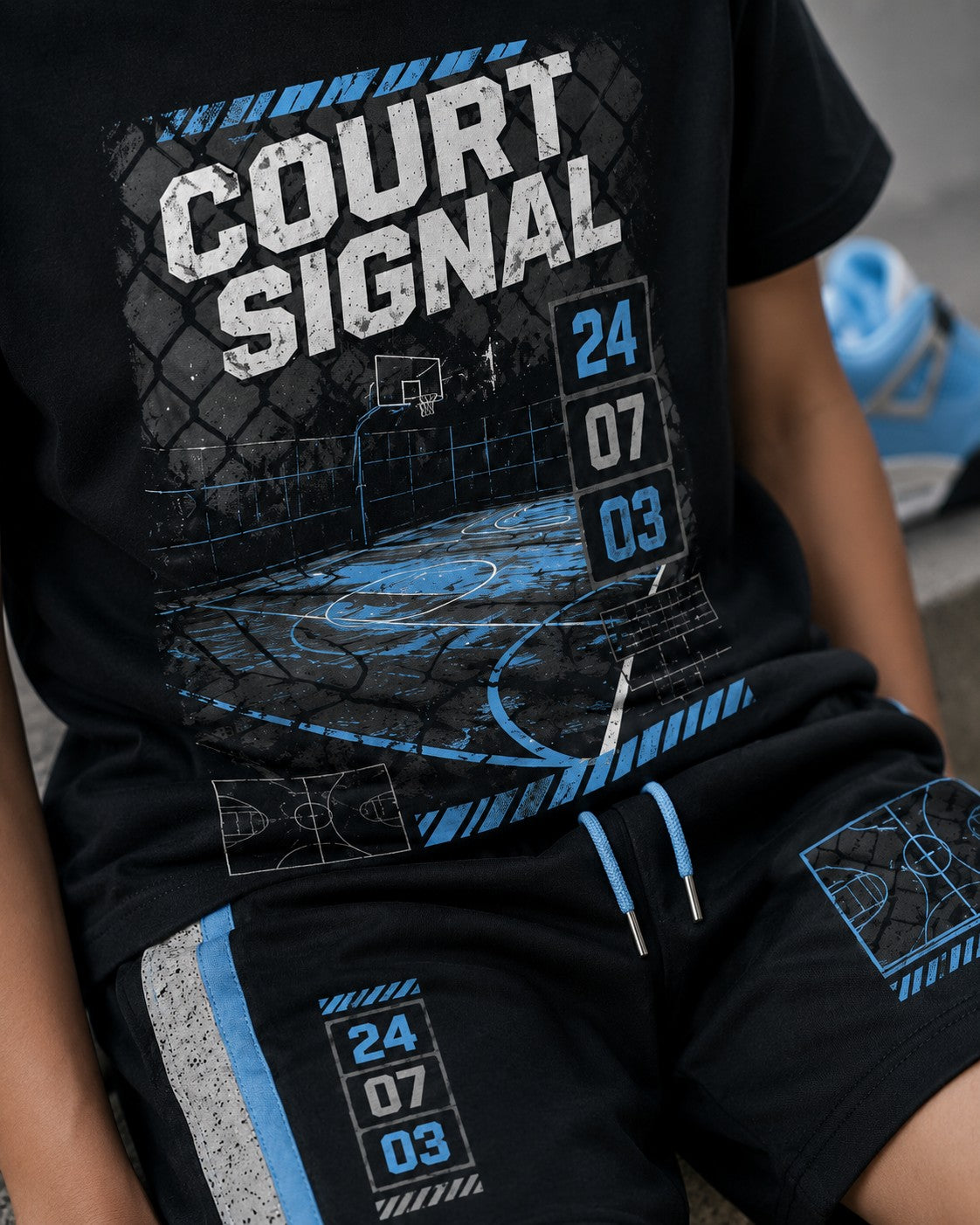Blue/Black Short Set, lifestyle 2
