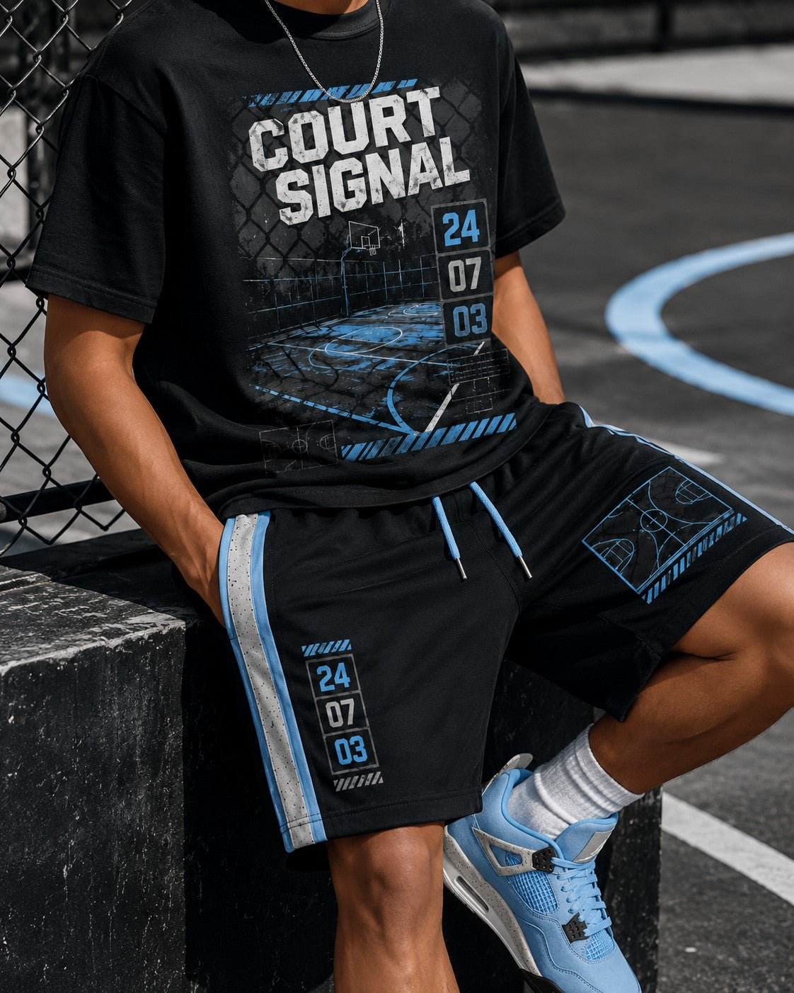 Blue/Black Short Set, lifestyle 4
