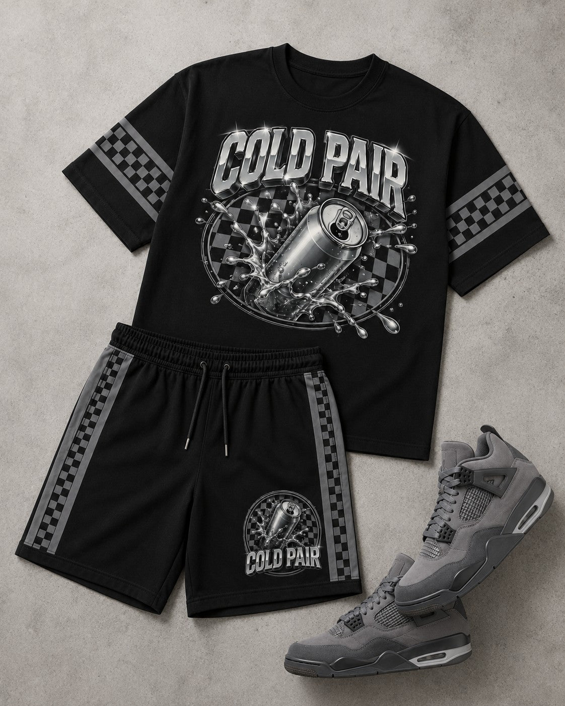 Grey/Black Short Set, lifestyle 3