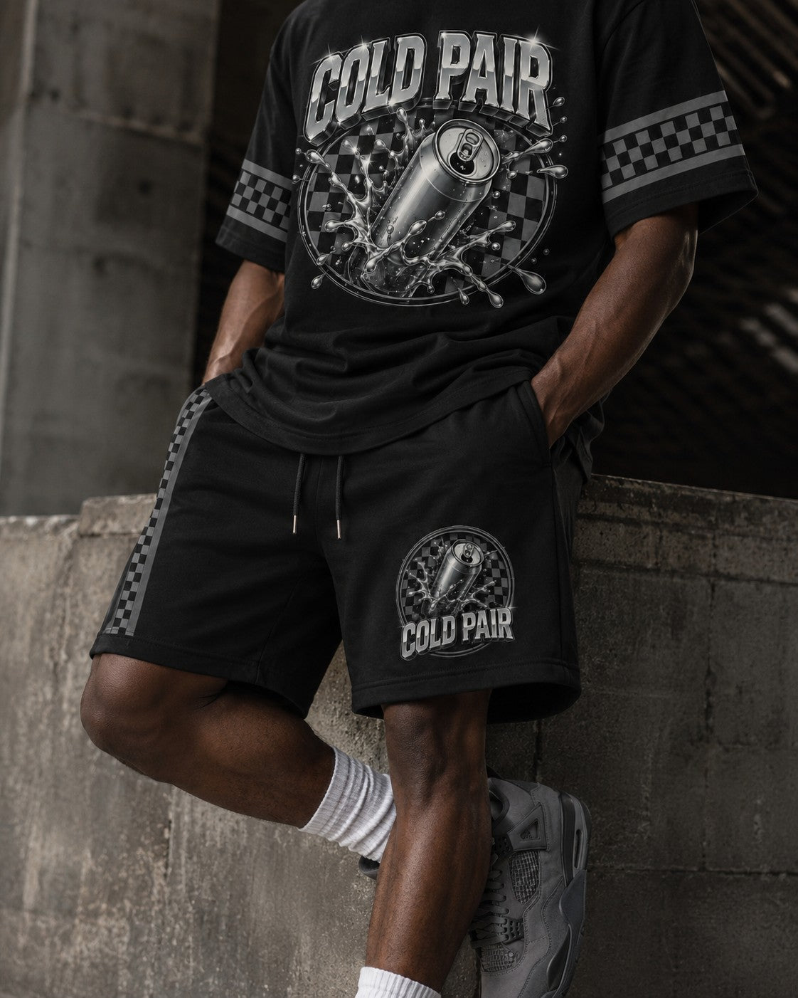 Grey/Black Short Set, lifestyle 4