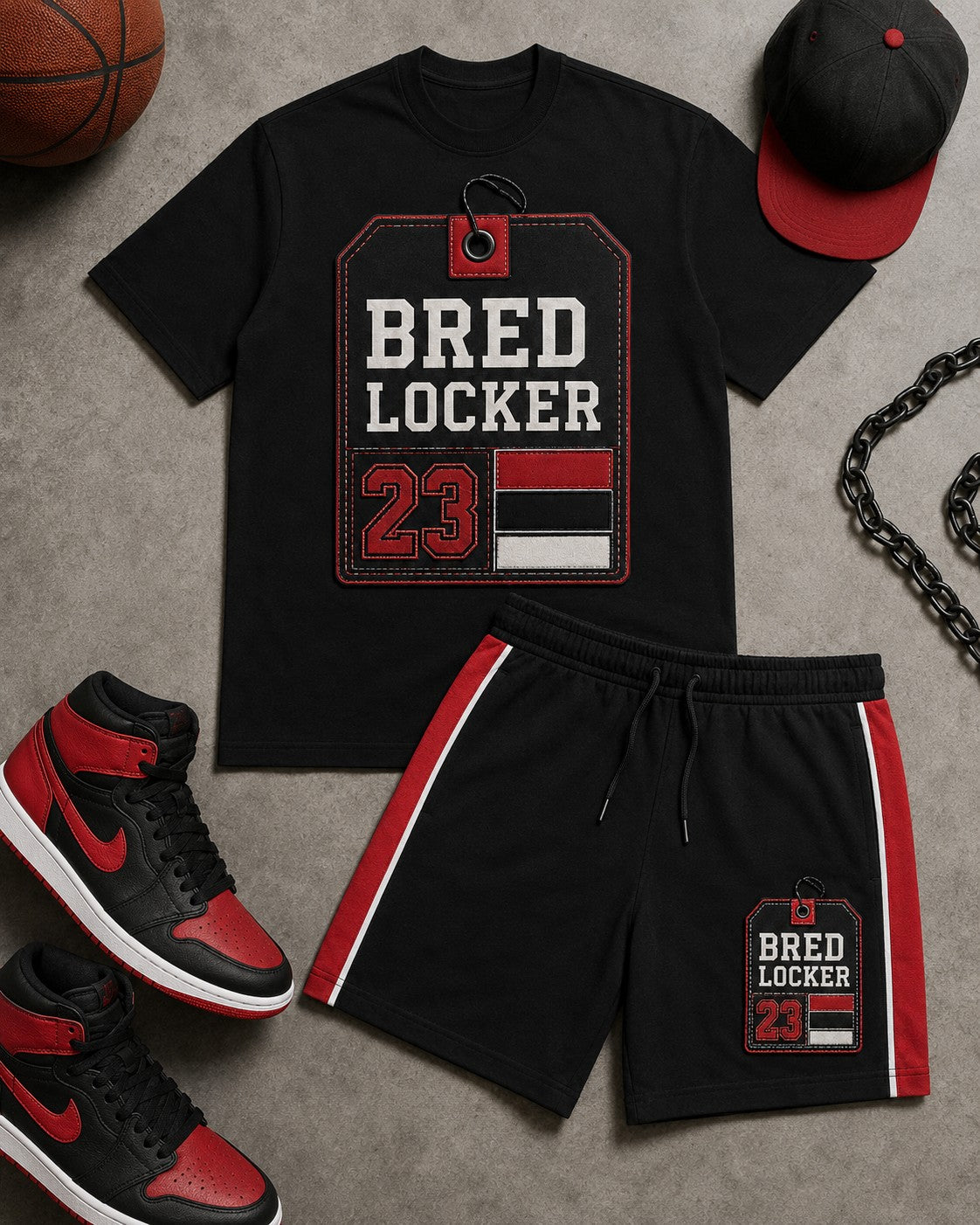 Red/Black Short Set, lifestyle 3