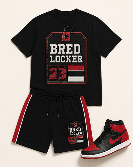 Red/Black Short Set, front