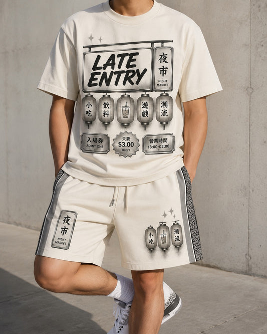 Grey/White Short Set, lifestyle 1