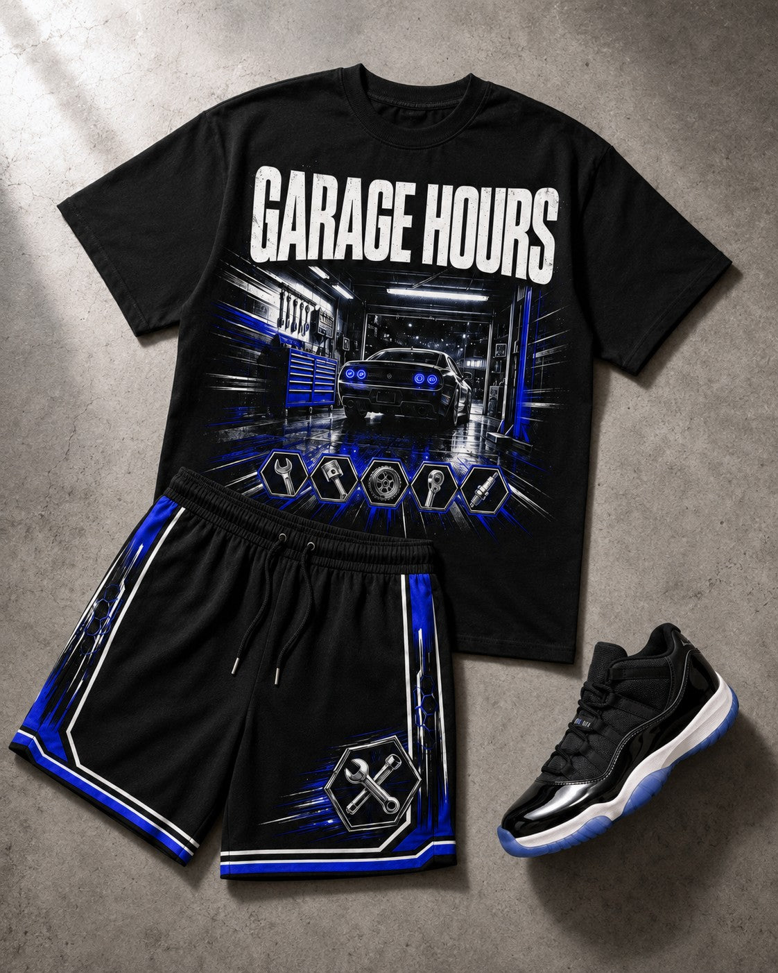 Black/Blue Short Set, lifestyle 3
