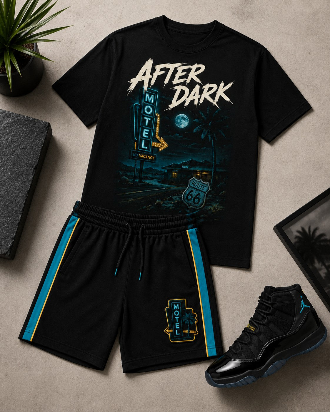 Black/Blue Short Set, lifestyle 3