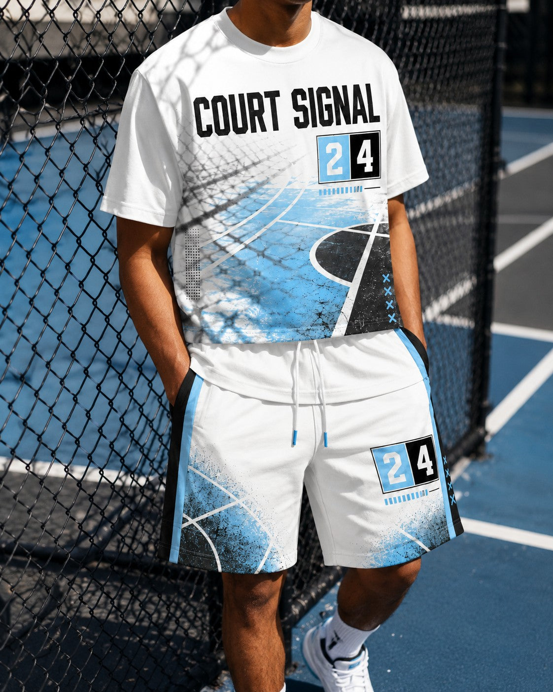 White/Blue Short Set, lifestyle 4