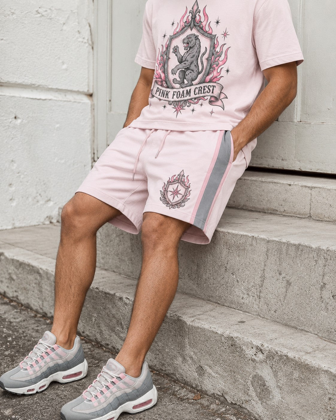 Pink/Grey Short Set, lifestyle 4